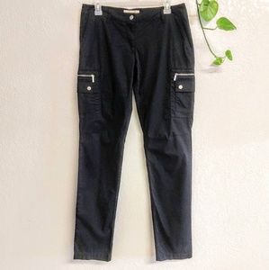 Michael Michael Kors Black Cotton Cargo Pants EUC!